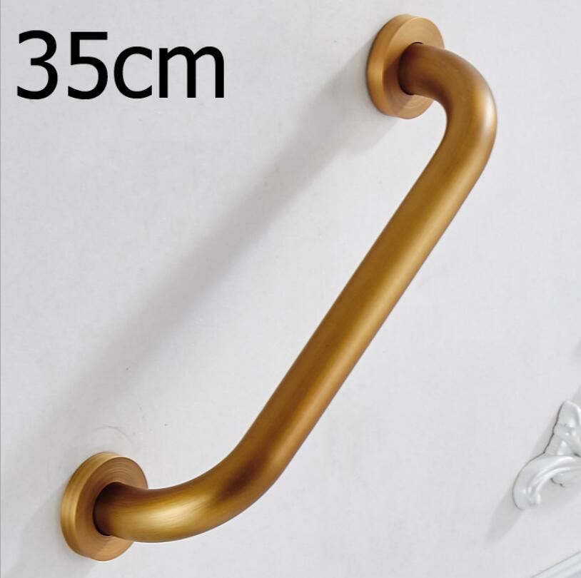 Vidric Bathroom armrest brass bathroom handle bathtub armrest handrail Grab Bar Antique Bronze Hand bar Safety bar: 35CM