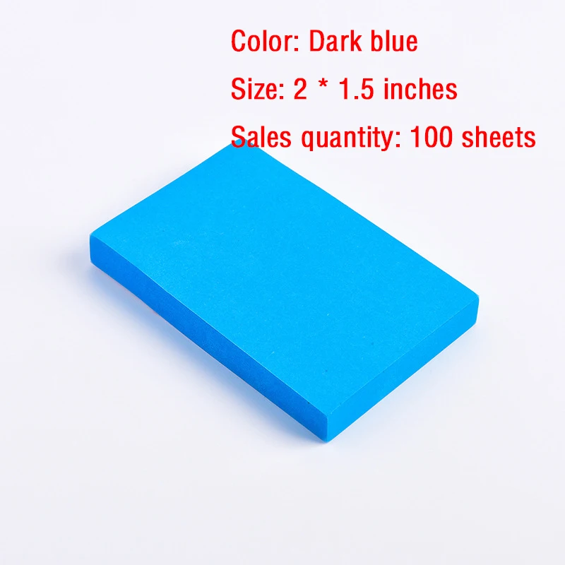100 Sheets Sticky Notes 1.5x2 Inches Posted Self Sticky Notes Pad Its Planner Memo Stickies Student Office Writing Stationery: green