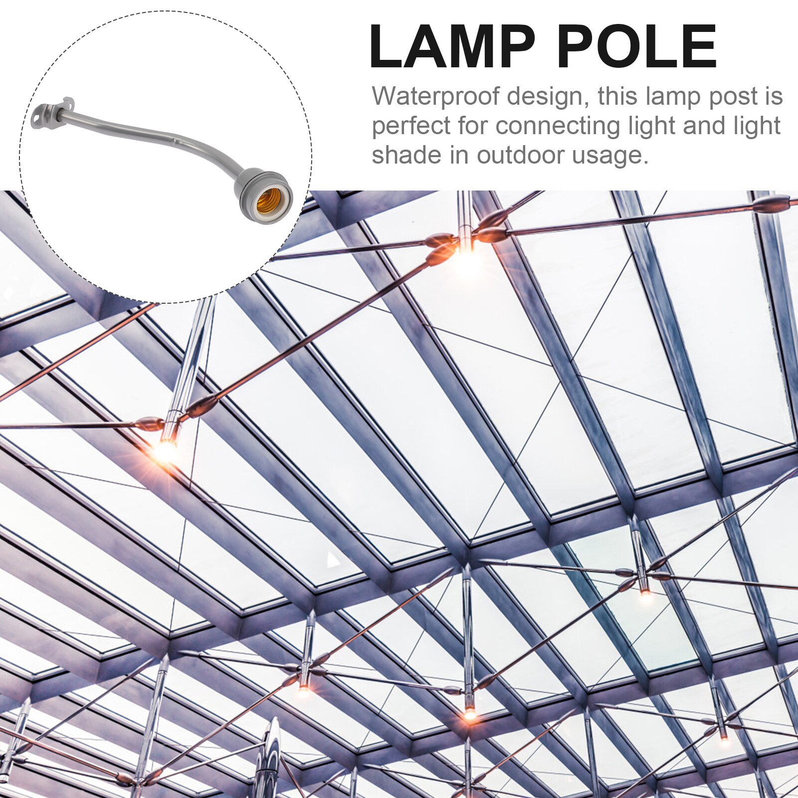Waterproof Lamp Pole E27 Socket E27 Lamp Holder Lighting Pole Light Accessories