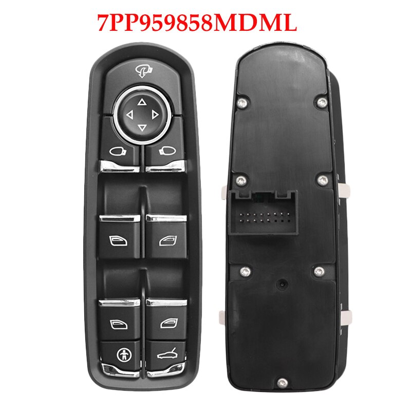 7PP959858AEDML 7PP959858RDML 7PP959858MDML Linksvoor Schakelaar Ruitbediening Knop Voor Porsche Cayenne-Macan Panamera: Style 3