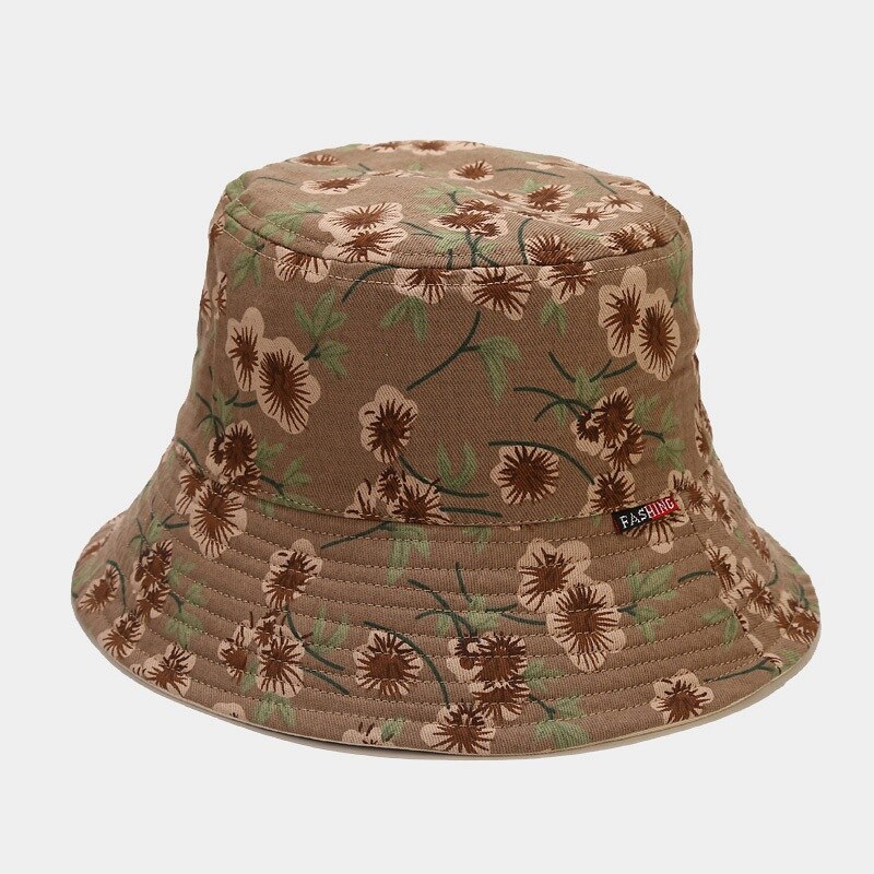 Bucket Hats Literary Retro Print Fisherman Cap Four Seasons Can Wear Sunscreen Cotton Sun Hat Basin Hat: 2