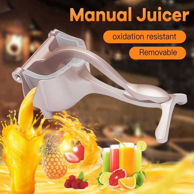 Zilver Metalen Handmatige Juicer Fruitpers Fruitpers Citroen Oranje Juicer Legering Druk Huishouden Multifunctionele Juicer