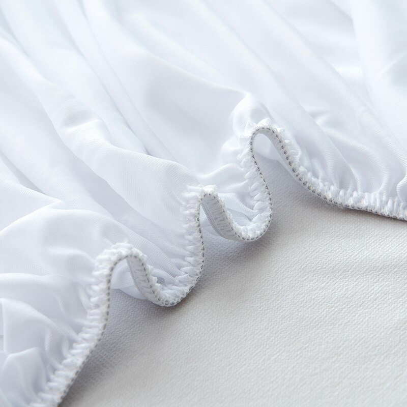 Pure Color Terry Towelling Fitted Bed Sheet Watertight Bed Protective Cover Twin/Full/Queen/King Cotton Soft Fitted Bed Sheet