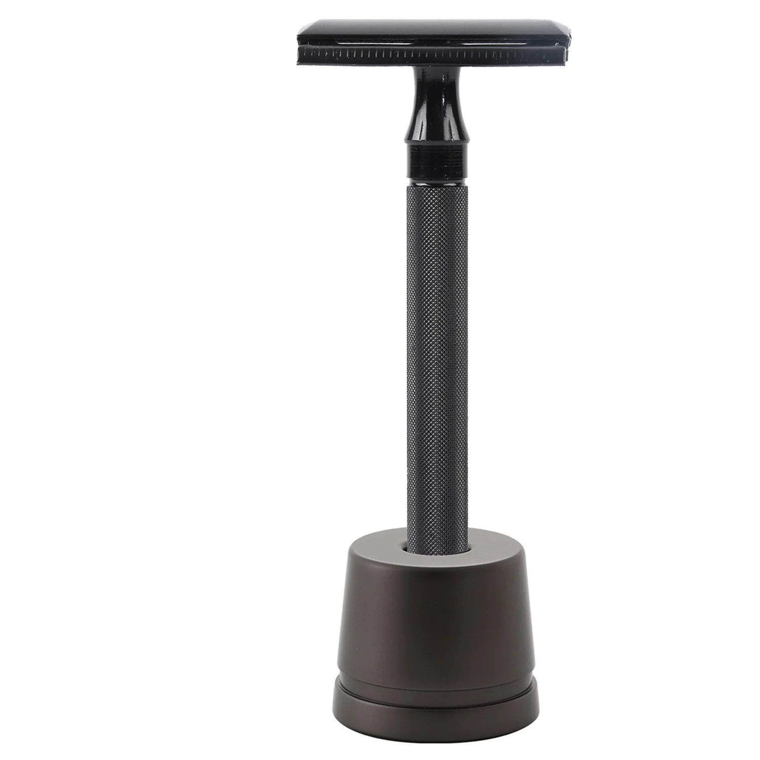 Rasoir de sécurité à double tranchant en acier inoxydable pour hommes, support de rasoir en métal, rasoir en métal pour homme avec base de rasoir: YELLOW