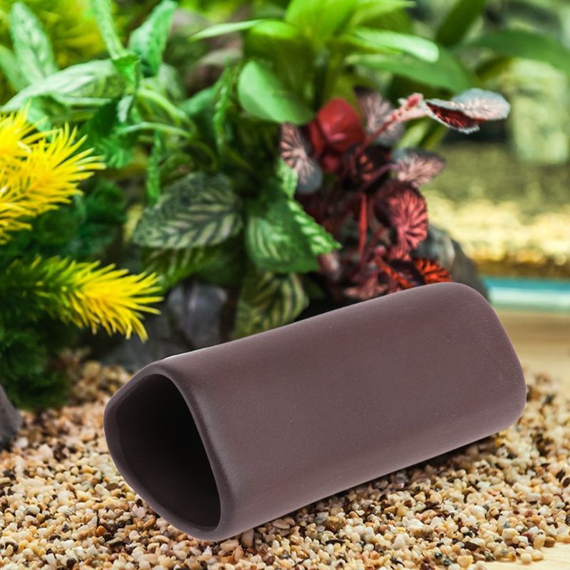 Triangle Shape Clay Pot Fish Shrimp House Cave Shelter Fish Tank Landscaping Aquarium Decoration