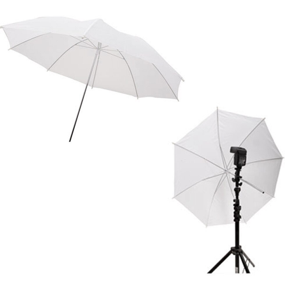 2 stks 33in 83 cm Flash Doorschijnend Wit Soft Paraplu Fotostudio Accessoires