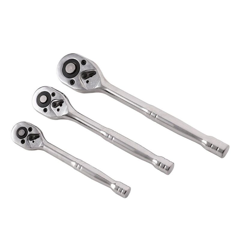 1PC HEAVY DUTY QUICK RELEASE RATCHET HANDLE SET 1/4\" 3/8\" 1/2\" DR CARBON STEEL G99F
