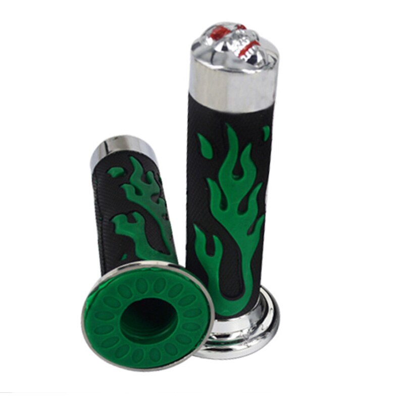 5 colors 22/24mm Universal Fire Model Skull Colorful Skeleton Rubber Motorcycle Handle Bar Grips Scooter Handlebar For Honda