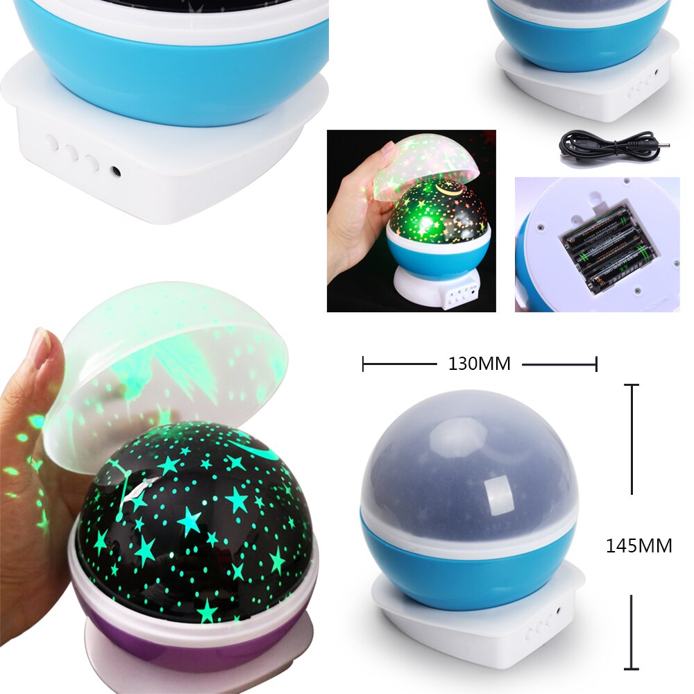 Drbeeeam stjerner stjernehimmel led nattlys projektor luminaria moon nyhet bord nattlampe batteri usb nattlys for barn