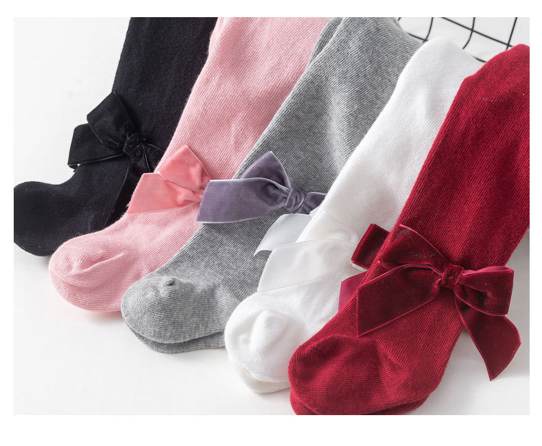 Autumn Winter Kids Baby Girls Tights Velvet Bow Cotton Stretch Warm Cute Princess Toddler Infant Baby Girl Pantyhose
