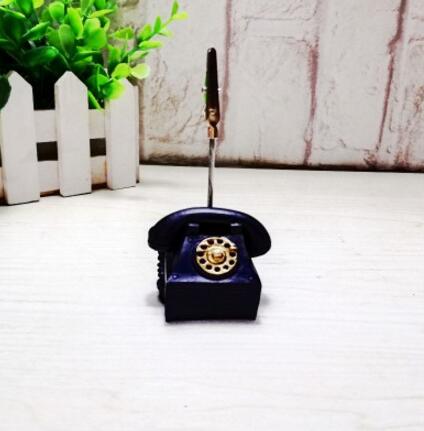 1PC Simple And Stylish Wooden Notes Message Folder Photo Display Folder Desktop Accessories: Telephone