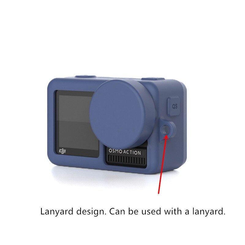 1 stücke osmo Aktion silikon fallen schutzhülle & 1 stücke objektiv kappe für dji osmo Aktion kamera zubehör: blaue farbe