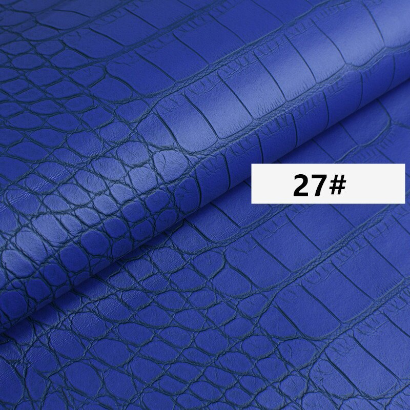 50x138cm 0.8mm Faux PVC leather Fabric Imitation Crocodile Skin Embossed Synthetic PVC Faux Leather for Decoration Sofa Home: NO27