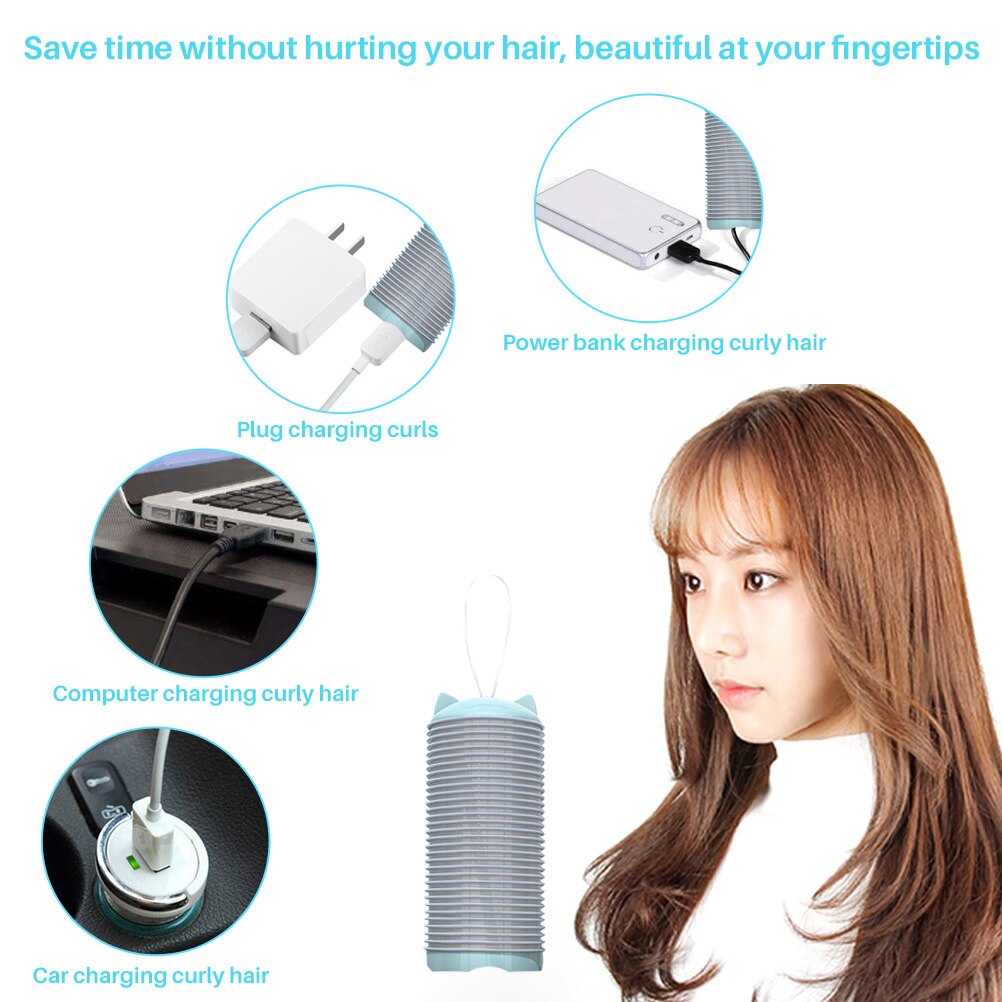 Electric Heating Large Self Grip Hair Rollers DIY Magic Spiral Curlers Cling Heat Clip Hair Curling Styling