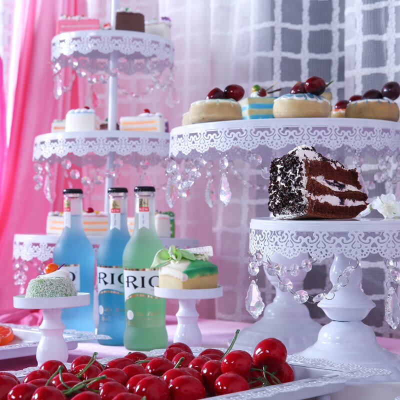 Cake Stand Display Dessert Cake Metal Stand Wedding Party Birthday Party Crystal Frame Dining Table Decoration Safe Reliable