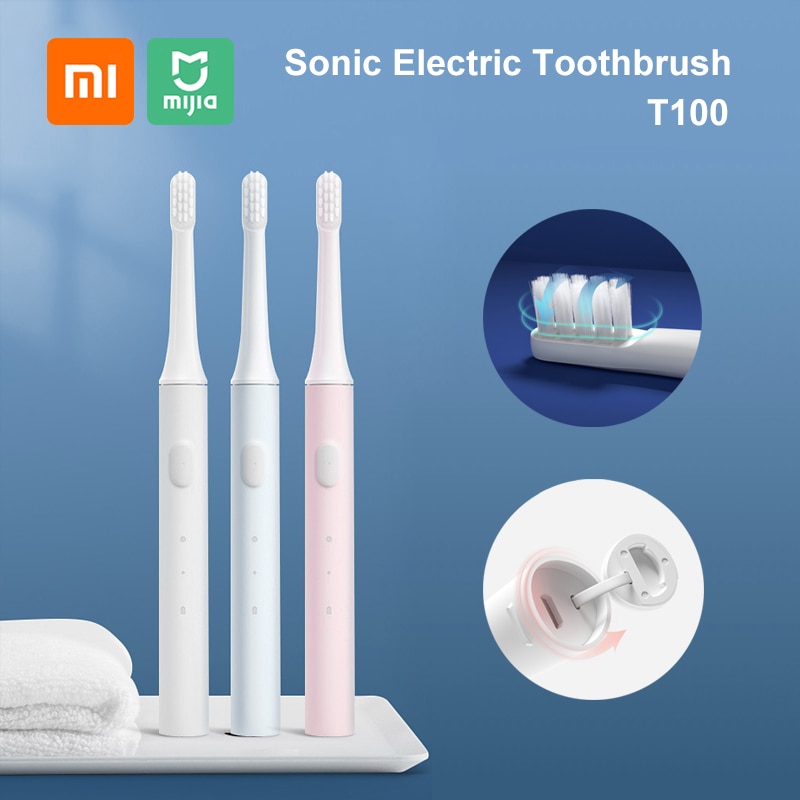 Original Xiaomi Mijia T100 Sonic Electric Toothbrush Adult Ultrasonic Automatic Toothbrush USB Rechargeable IPX7 Waterproof