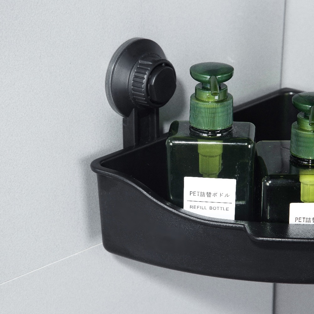 Hoek Opslag Plank Hoek Badkamer Magazijnstelling Zuignap Zeep Fles Houder Plastic Abs Keuken Opbergrek