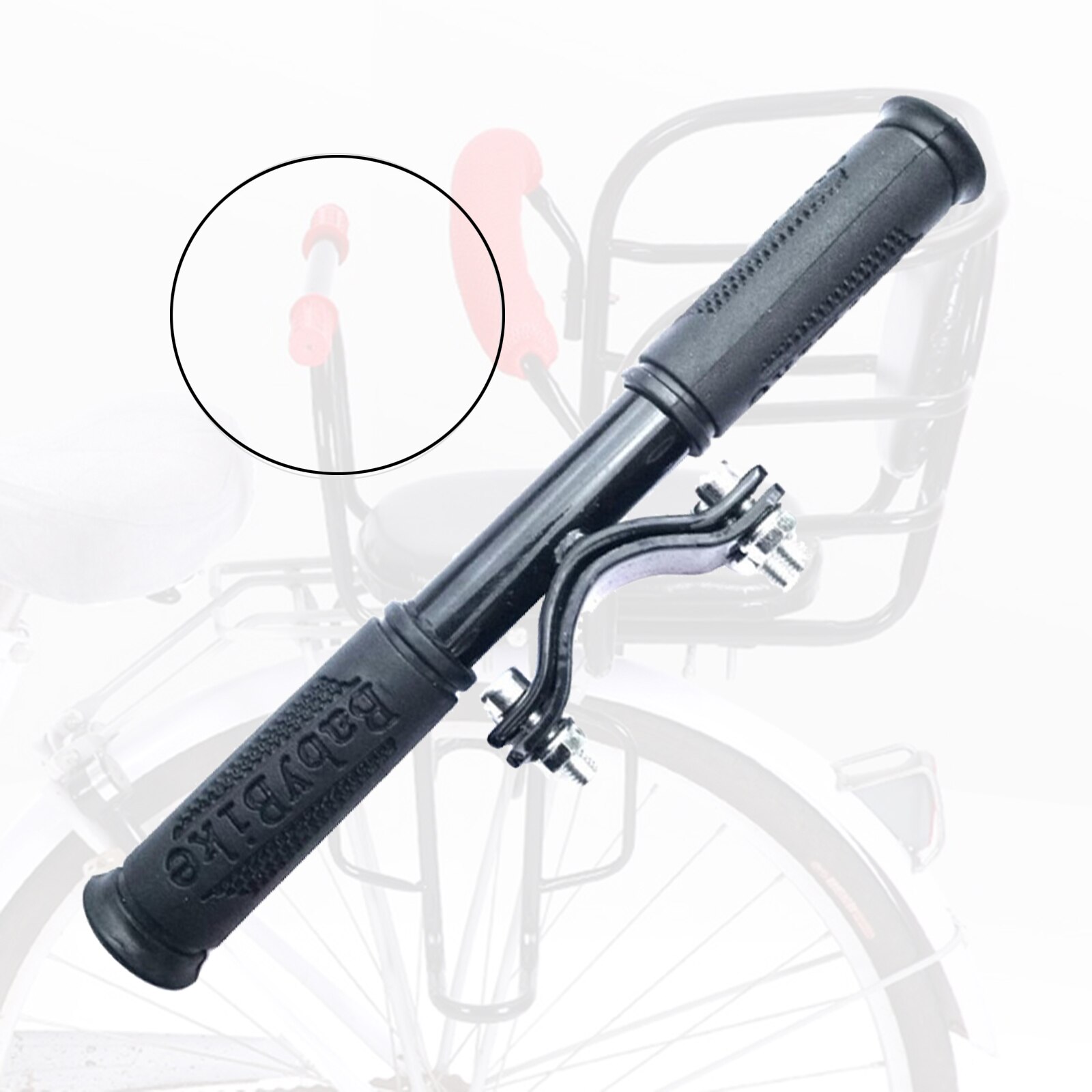 Fiets Kinderzitje Armsteun Mtb Elektrische Fiets Kids Leuning Stuur Arm Rest Staaf Grip: Black