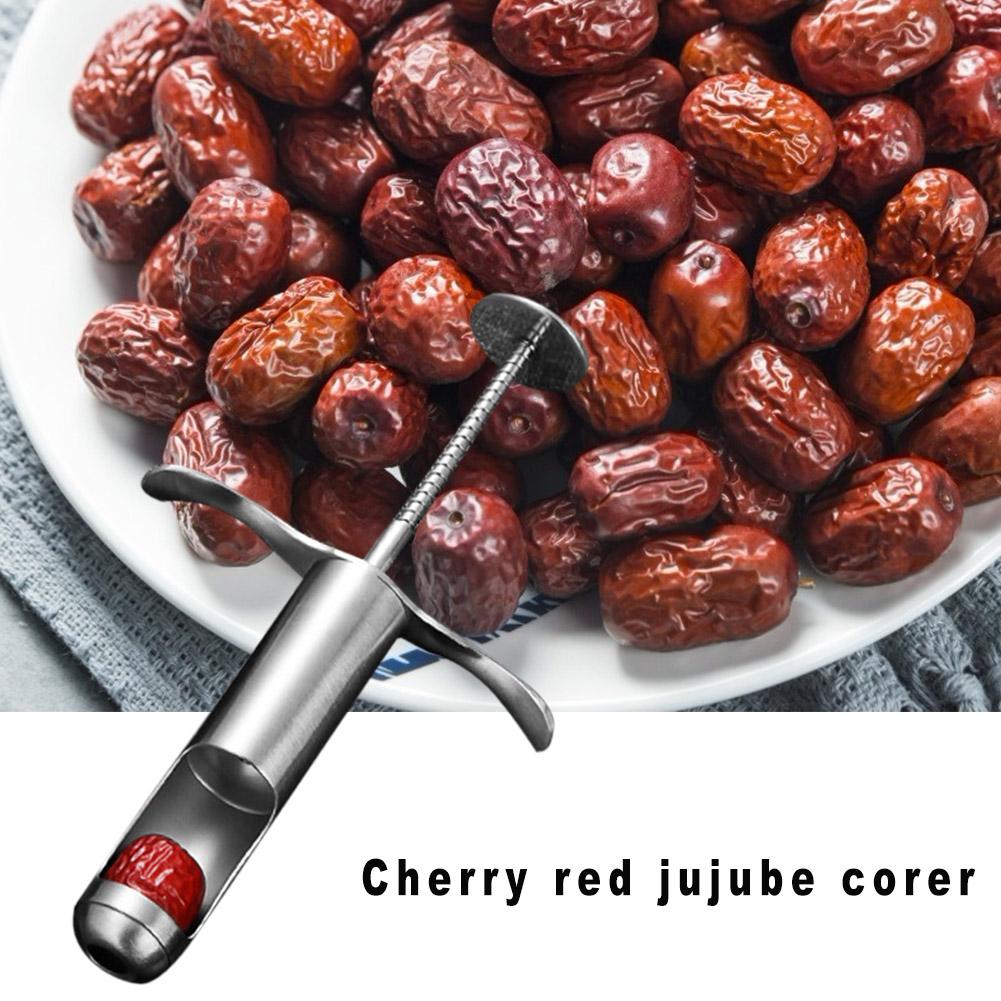 Stainless Steel Cherry Jujube Pitter Easy Core Seed Remover Cherry Tools Fruit Core Pitter Olive Pit Tool Seed Push Out Gadgets