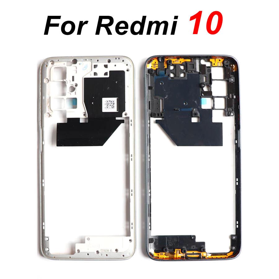 Voor Xiaomi Redmi 10 Midden Frame Front Behuizing Bezel Chassis Vervangende Onderdelen 21061119AG 21061119DG 21061119AL 21121119SG