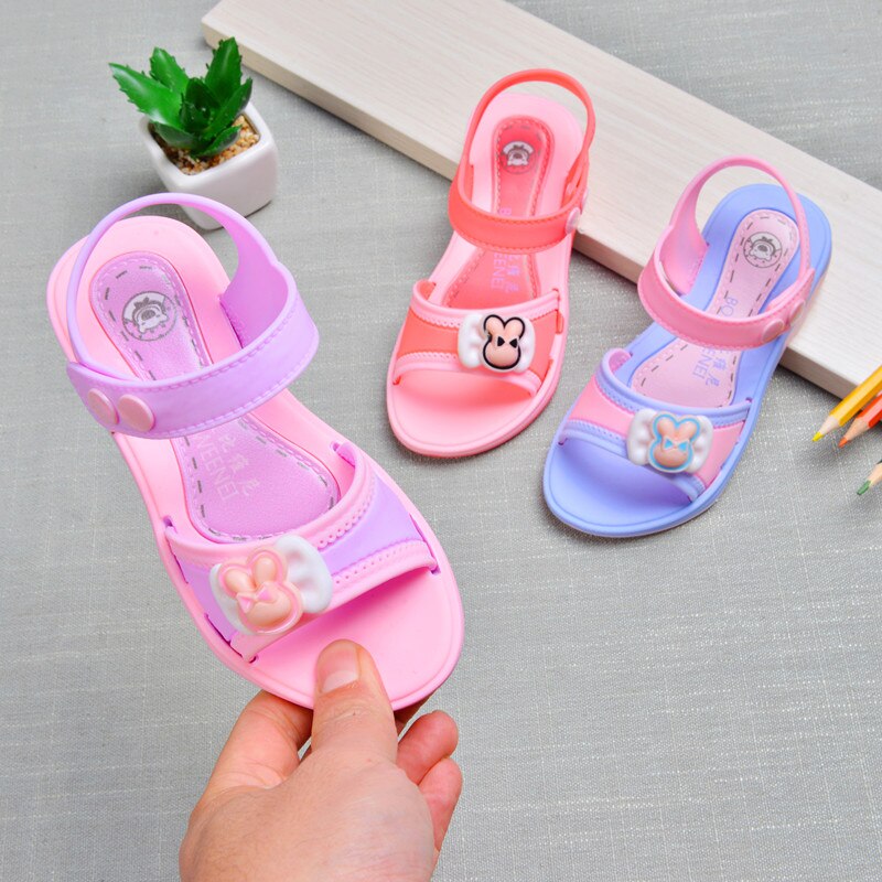Girls sandals summer kids jelly shoes princess sandals children soft bottom jelly sandals school students girls beach sandals