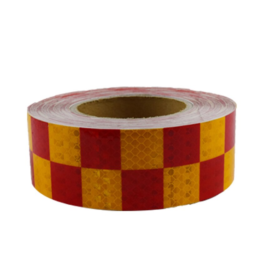 5cm X 25m Grid Reflective Safety Mark Tape Sticker Multi Color Self Adhesive Warning Reflective Film In Dark Effective