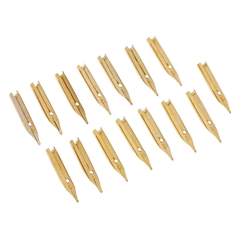 Pluma estilográfica Universal 0,38, plumas de tinta dorada de iridio, recambios estándar para Escribir caligrafía, muchos artículos de papelería, 5 uds.