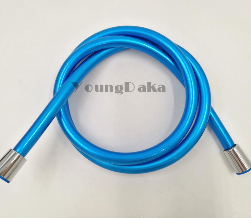 1.5m g1/2 "pvc dårlig dusj eksplosjonssikker rørleggerledning. anti-vri måke / sølv / blå / rosa / grønn fleksible dusjhode slanger: Blå
