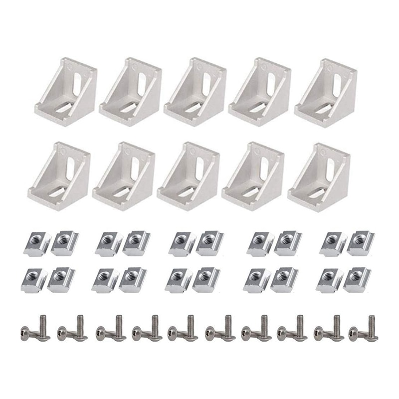 50 stks T-slot Moer M3 * 10 * 5 Koolstofstaal Schuifmoeren, voor 6mm Brede Slot 20 Serie Aluminium Profiel Accessoires