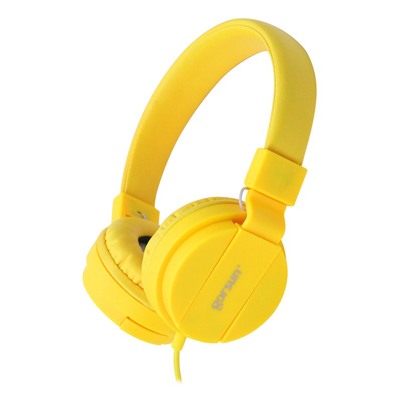 Gorsun GS778 Headphone Bass headset stereo Foldable 3,5mm AUX for phone MP3 MP4: YELLOW