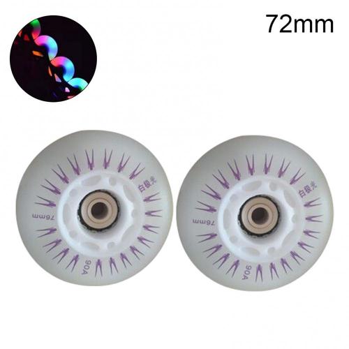 SEBA-ruedas de patinaje de velocidad en línea para adultos, patines con luz LED intermitente, 80/76/72mm, 2 piezas: Multi Color 72mm