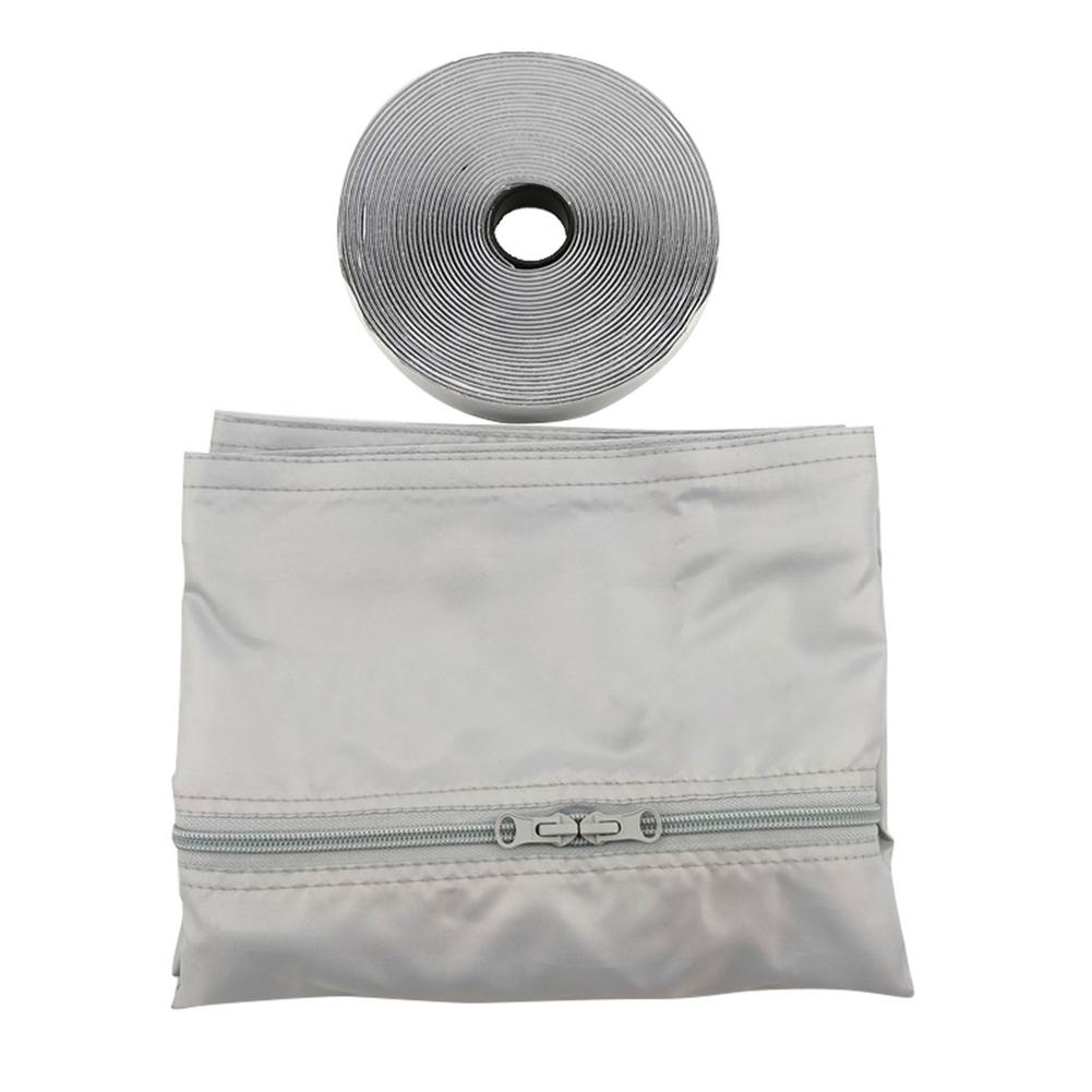 4M Airconditioning Zachte Doek Venster Afdichting Doek Plaat Air Lock Venster Seal Doek Voor Draagbare Airconditioner kit: Light Grey