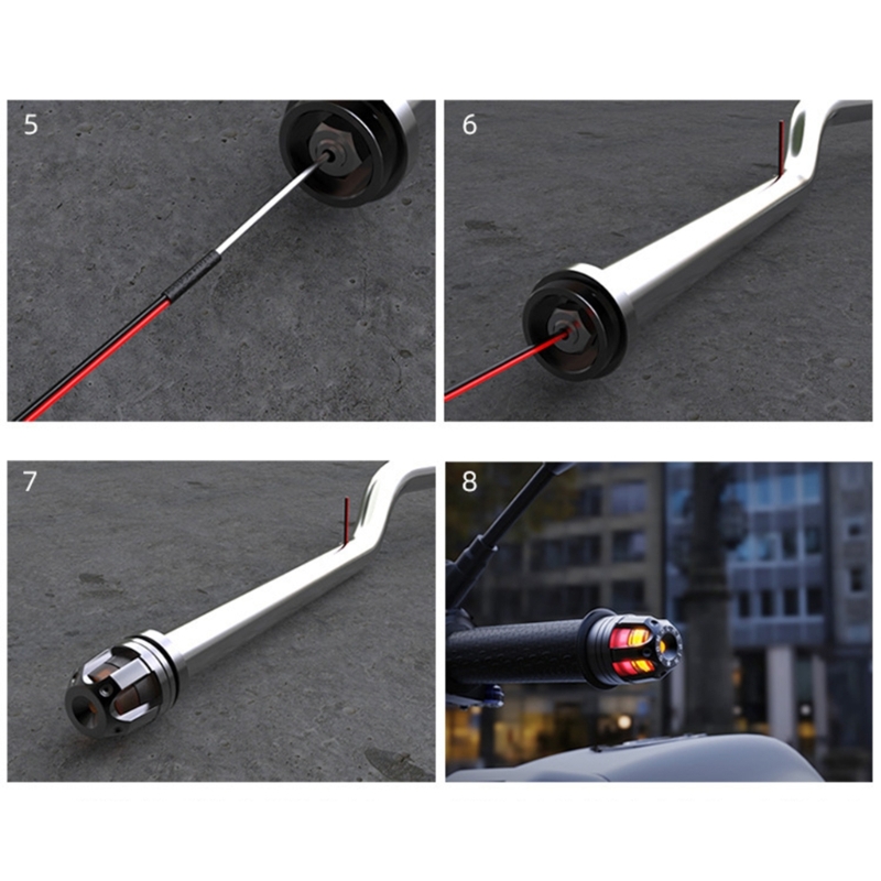 Clignotant LED pour guidon de moto, 2 pièces, 12V, barre de poignée, marqueur latéral, éclairage d'angle