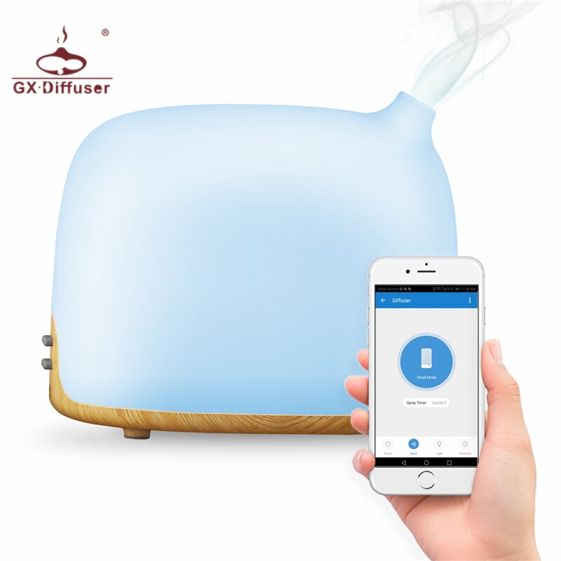 GX. diffusor WIFI Clever Aroma Diffusor APP Stimme Kontrolle Ätherisches Öl Diffusor Luftbefeuchter Kompatibel Mit Alexa & Google Hause