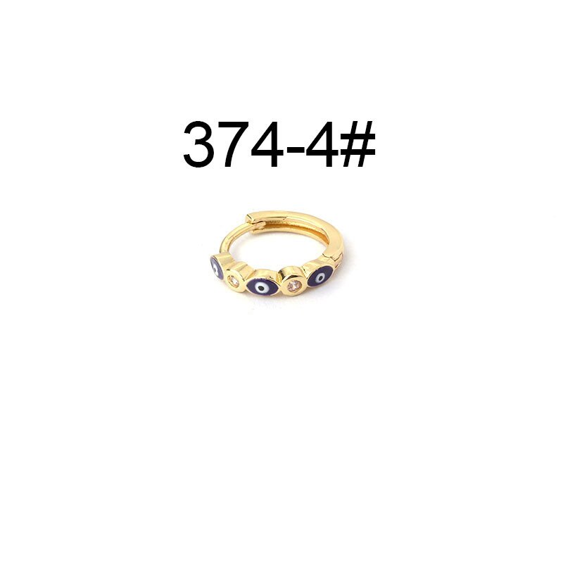 1 pieza Bohemia pintura Ojo Azul aro pendientes para las mujeres nueva tendencia de joyería Piercing, pendientes para los adolescentes: 1Piece 4