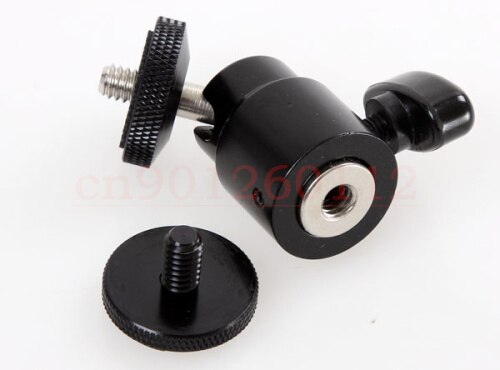 Mini trípode de cabeza esférica para cámara digital, 10 piezas, Zapata para flash, montaje de tornillo 1/4