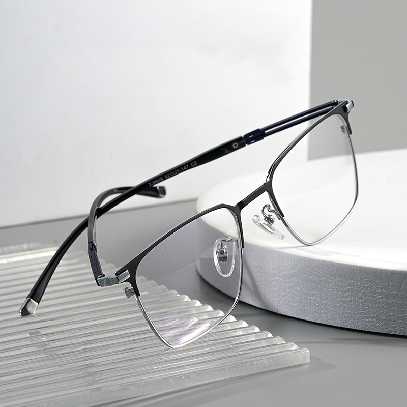 Montura de gafas de titanio puro para hombre, gafas graduadas de , a la , estilo de negocios, T8609T