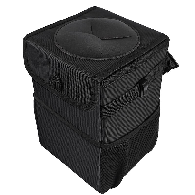 Poubelle Voiture Suspendue Multifonctionnelle - Étanche 23x22,5 Cm, Idéale Pour SUV, Camion Et Minivan (Noir)