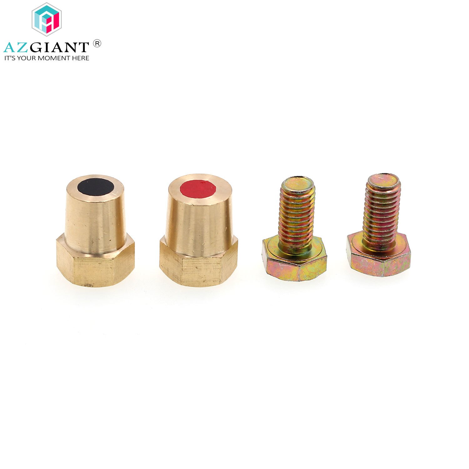 1pc Automotive battery revise M10 into ordinary battery pile head Retrofit accessories Brass battery connector: 2 in 1 and 2 screws