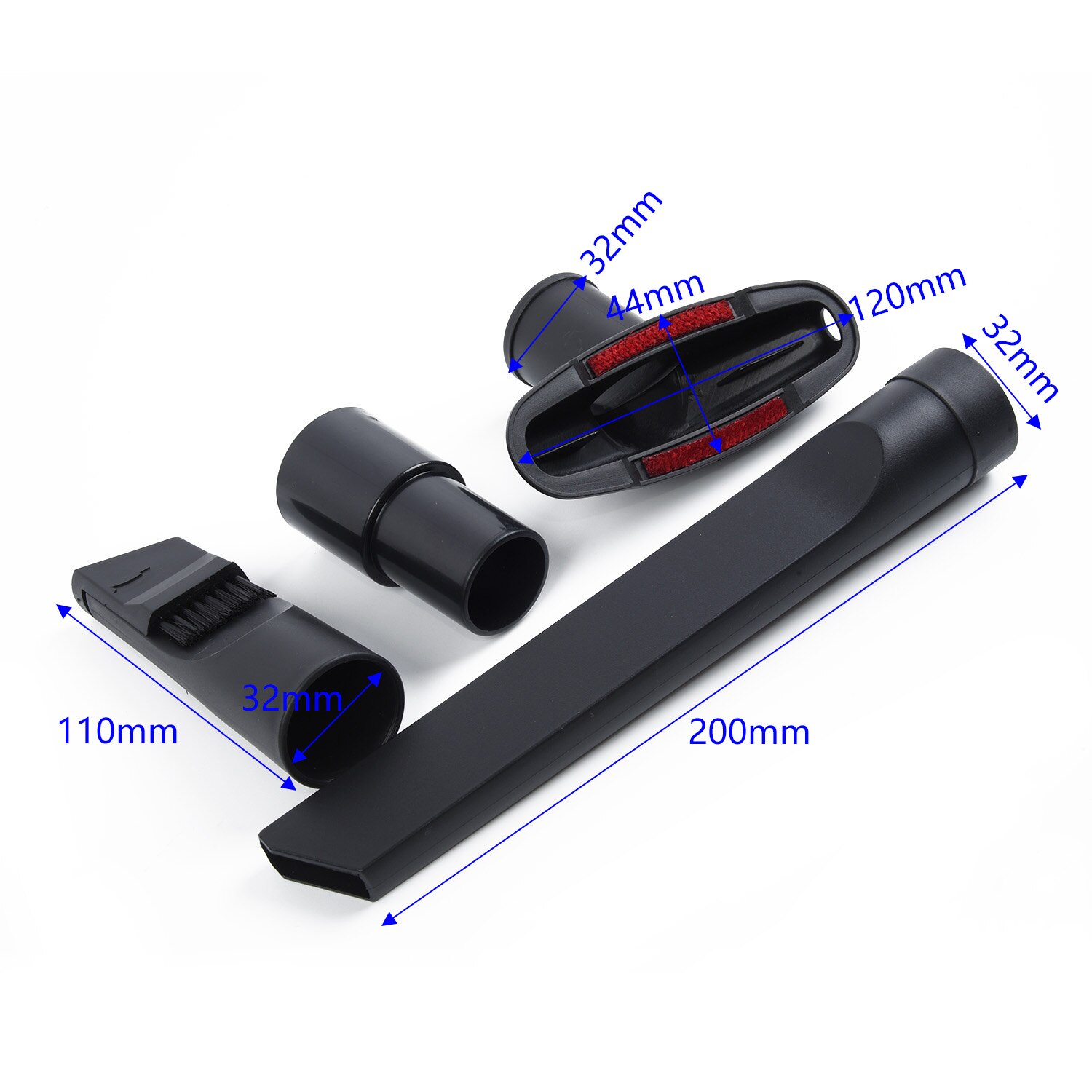 6 In 1 Stofzuiger Borstel Nozzle Kit Thuis Afstoffen Spleet Trap Tool 32-35mm