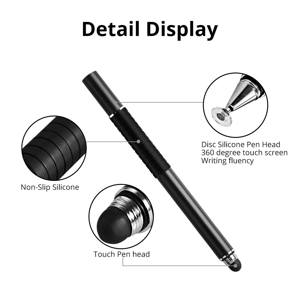 Universal 2 in 1 stylus pen til telefon tablet touch pen tegning kapacitiv skærm touch blyant til smartphone android stylus penne