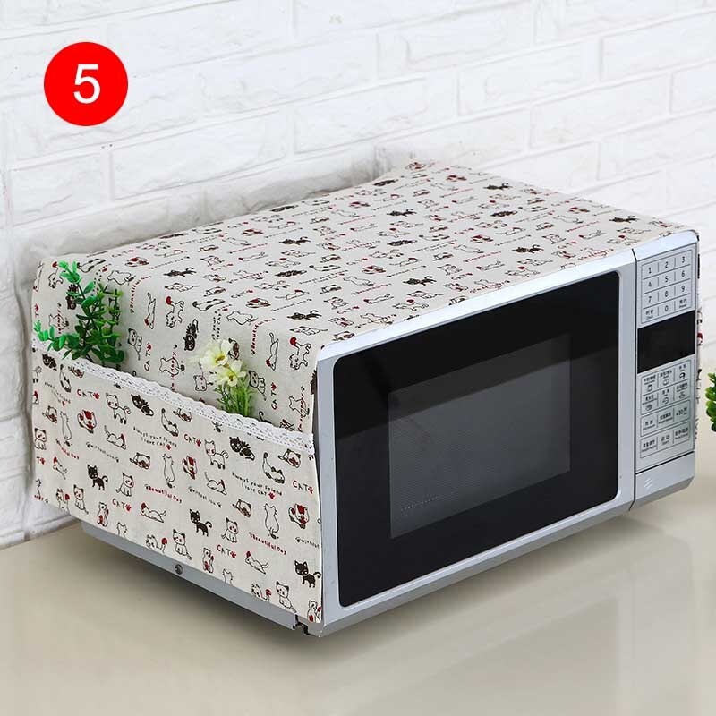 35*95cm Microwave Oven Dustproof Cover With Pockets Cloth Microwaves Protector Covers LORS889: 5