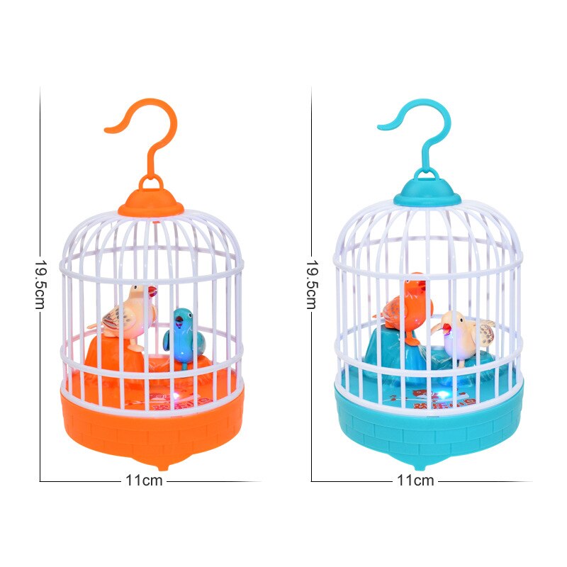 Stemmestyring simulering fugle legetøj til børn elektronisk fuglebur legetøj med lyd realistisk stemmesensor: Default Title