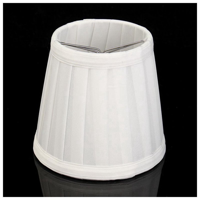 Vintage Fabric Lamp Shade Table Desk Bed Lamp Cover Holder Chandelier White