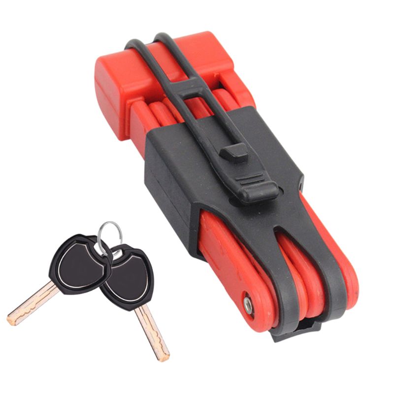 Folding Bicycle Lock MTB Road Bike Anti-theft Steel Lock Anti-hydraulic Shear Universal Cycling Lock Accessories