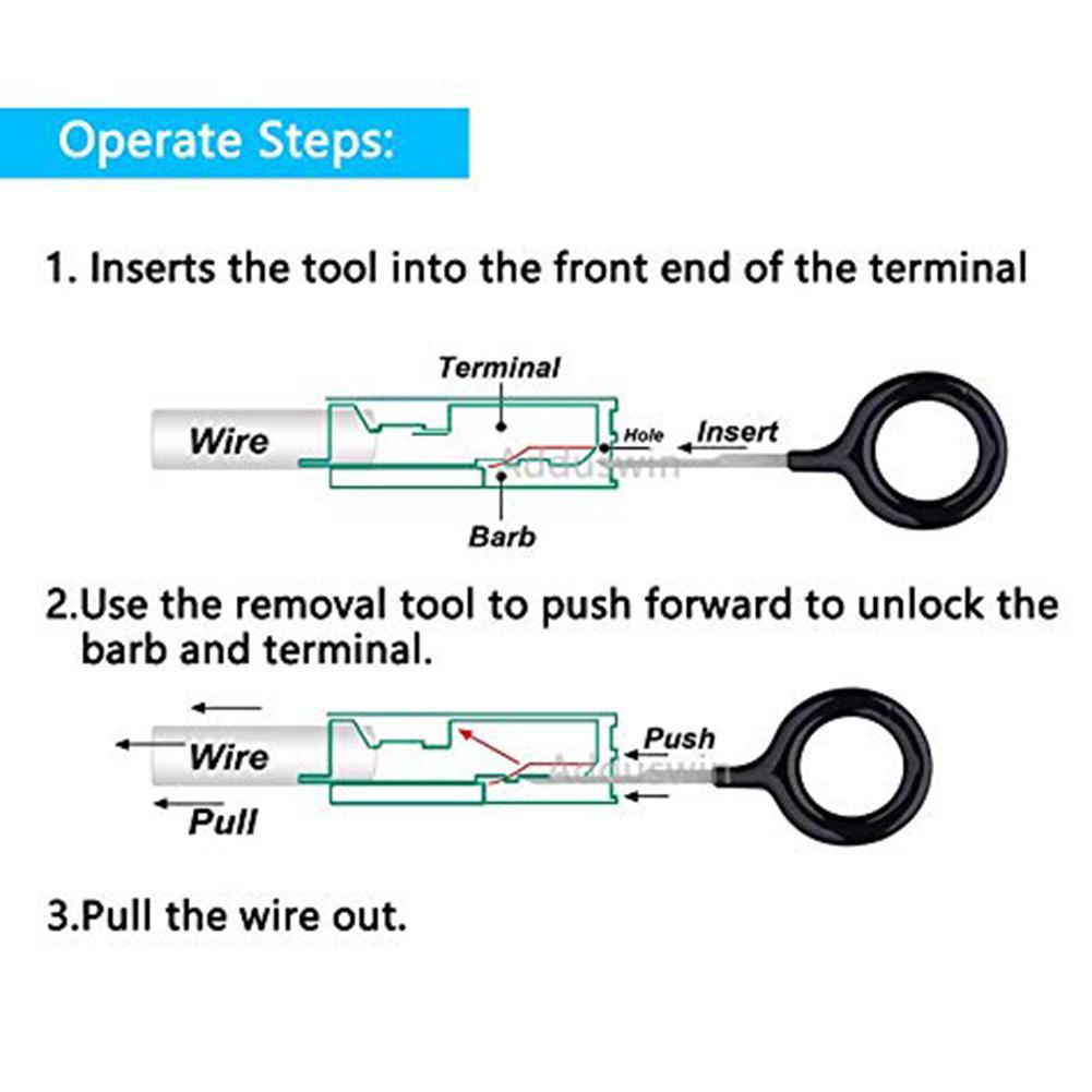 41Pcs Car Terminal Removal Tool Wire Plug Connector Extractor Puller Release Pin Extractor Kit For CarPlug Repair Tool