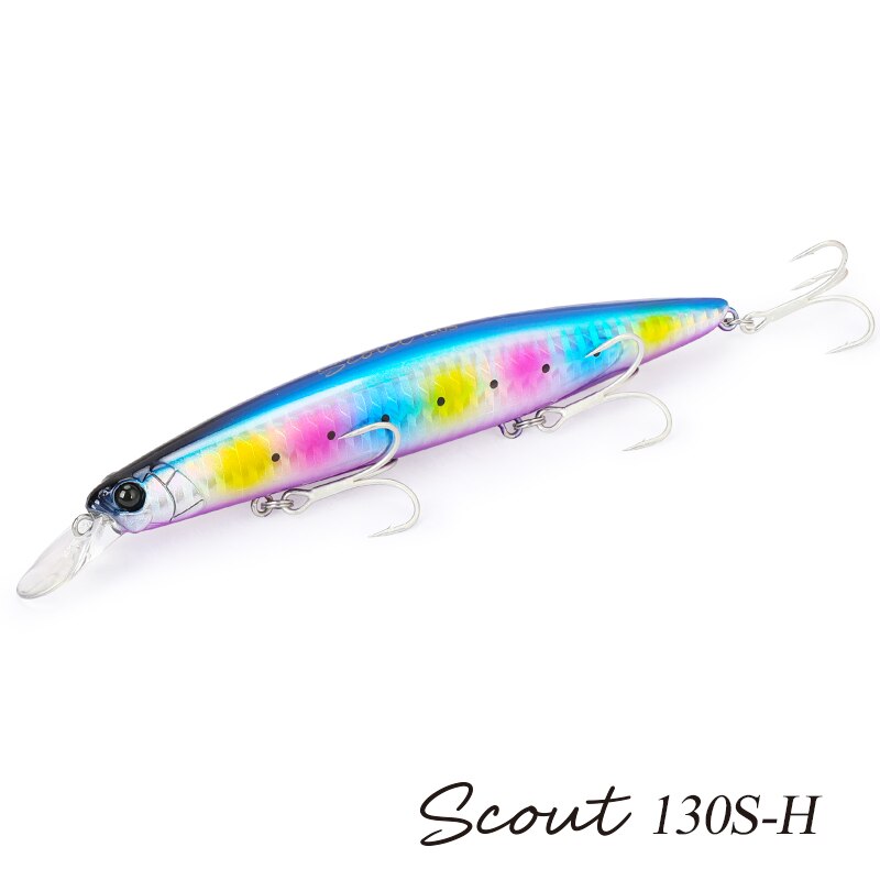 TSURINOYA 130S-señuelo de pesca de pececillo que se hunde, SCOUT, 130mm, 24g, fundición larga, lengüeta de lubina, cebos duros artificiales grandes para pesca en el mar: Azul