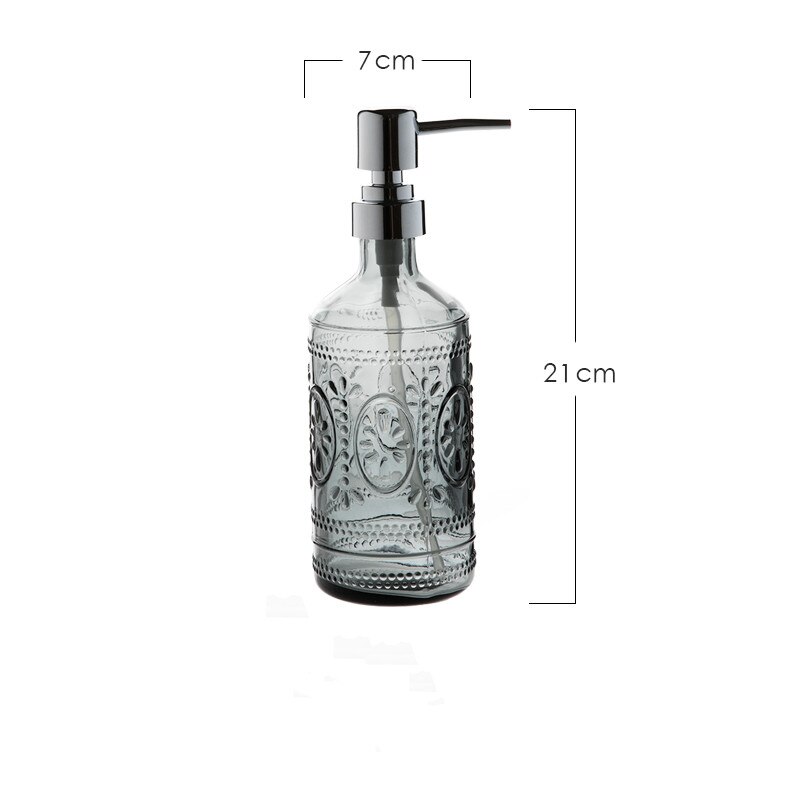 Scandinavische Stijl Glas Badkamer Accessoires Set Shampoo Dispenser Zeepkist Tandenborstel Beker Creatieve Lotion Fles Luxe Decoratie: grey-D