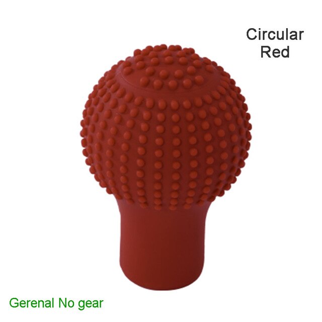 1Pc Car Silicone Gear Shift Head Cover for Suzuki Swift Volkswagen Passat B5 B6 Tiguan Jetta MK6 Skoda Octavia A7 A5 Accessories: Circular Red