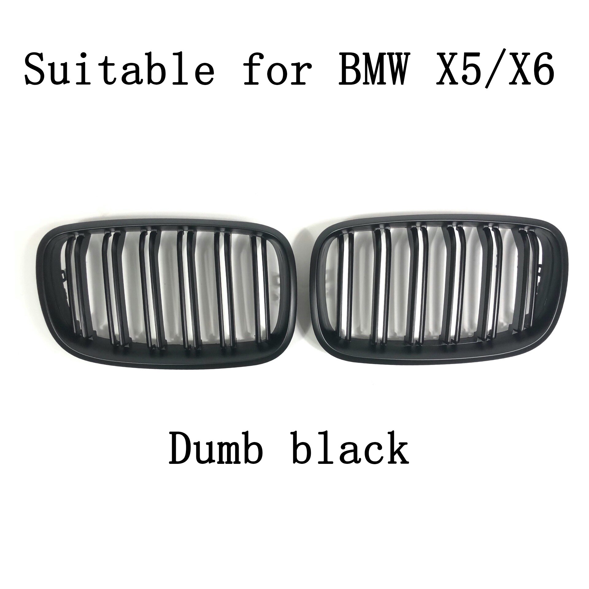 Supply Auto Grille Voor Bmw X5X6 Dubbele Lijn Trim Strip E70/E71 Grille Plating Zwart Mat Zwart Voor bmw Bumper